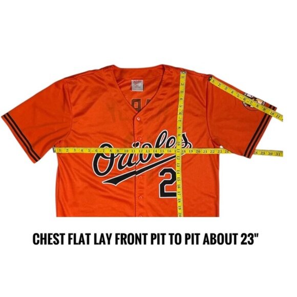 Baltimore Orioles Baseball Jersey JJ Hardy #2 Button Up Orange Unisex Mens XL - Picture 8 of 16